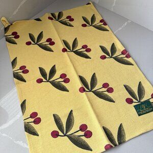 Mamma Ro Oversized Tea Kitchen Towel Lucca Cotton Cherries 27x19" Designed Italy